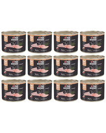 PAN MIĘSKO Indyk z królikiem mokra karma dla kota 12x200 g