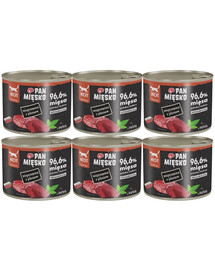 PAN MIĘSKO Wieprzowina z jeleniem mokra karma dla kotów 6x200 g