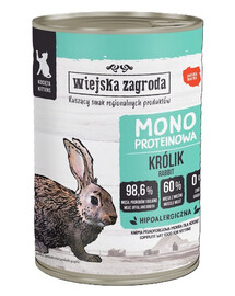 Monobiałkowa Królik mokra karma dla kociąt 400 g