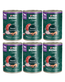 PAN MIĘSKO z ziołami Pasztet z krewetkami dla psów 6x400 g