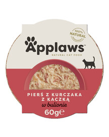 APPLAWS konservēta barība kaķiem ar vistu un pīli 60 g