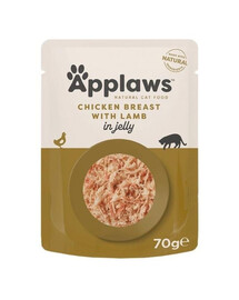 APPLAWS Cat Adult Pouch Chicken Breast with Lamb in Jelly kurczak z jagnięciną w galaretce 70 g