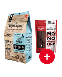 WIEJSKA ZAGRODA Ryby Morskie chrupki M 9 kg + przysmak GRATIS