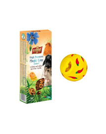 VITAPOL Zestaw świąteczny Smakers z mandarynką + piłka na przysmaki dla królika