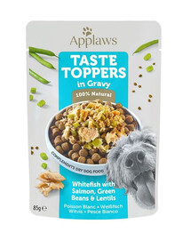 APPLAWS Taste Toppers Białe ryby, łosoś, fasola w galaretce  85g