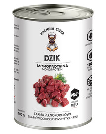 Dzik Monoproteinowa karma dla psów wszystkich ras 400 g