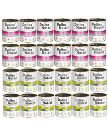 DOLINA NOTECI Mix smaków Premium Bogata w gęś z ziemniakami i indyka 24x800g