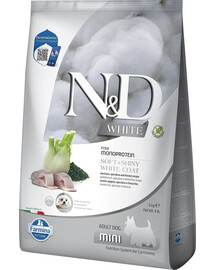 N&D White Dog Adult Mini Sea Bass, Spirulina, Fennel 5 kg