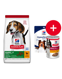 HILL'S Science Plan Canine Puppy Medium Chicken 18 kg karma dla psów ras średnich kurczak + smakołyki GRATIS
