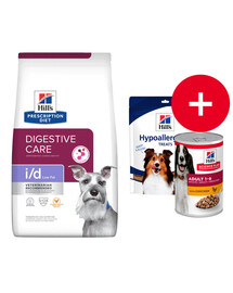 HILL'S Prescription Diet Digestive Care i/d ActivBiome Canine Low Fat kurczak 12 kg dla psów z wrażliwym układem pokarmowym + smakołyki GRATIS