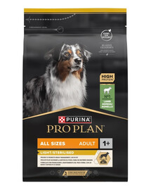 PRO PLAN Adult Light/Sterilised Bogata w Jagnięcinę 3 kg sucha karma dla psów po sterylizacji