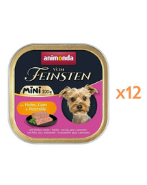 ANIMONDA Vom Feinsten Mini z kurczakiem, gęsią i pietruszką 12x100g mokra karma dla psów małych ras