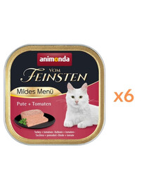 ANIMONDA Vom Feinsten Mild Menue Indyk i pomidory 6x100g pasztet dla kotów