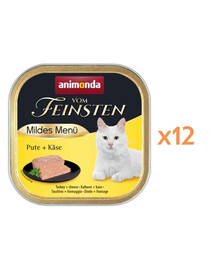 ANIMONDA Vom Feinsten Mild Menue Indyk i ser 12x100g pasztet dla kotów