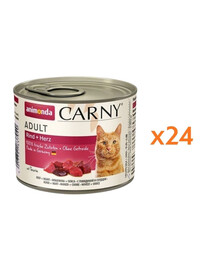 ANIMONDA Carny zestaw wołowina i serca 24 x 200 g