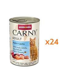 ANIMONDA Carny Adult zestaw kurczak i łosoś 24 x 400 g