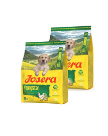 JOSERA YoungStar 2x900g bezzbożowa karma dla szczeniąt