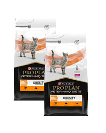 PURINA PRO PLAN Veterinary Diets Feline OM St/Ox Obesity Management 2x5 kg sucha karma dla kotów z nadwagą
