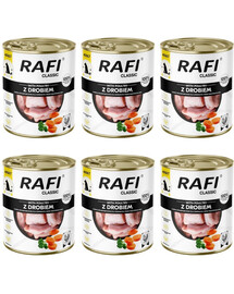 RAFI Classic z drobiem 6x800 g mokra karma dla psa