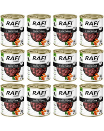 RAFI Classic z dziczyzną 6x800 g mokra karma dla psa