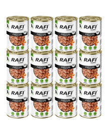 RAFI Classic Dziczyzna i marchewka w sosie 12x1240 g mokra karma dla psów wszystkich ras