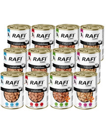RAFI Classic Mix smaków w sosie 12x1240 g mokra karma dla psów wszystkich ras