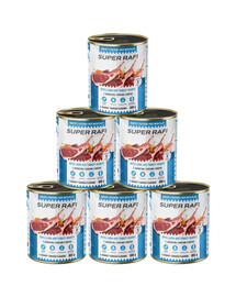 RAFI Super z jagnięciną i sercami z indyka 6x800g pasztet dla psów