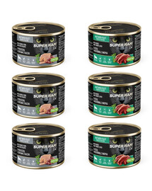 SUPER RAFI Cat Mix 2 smaków 6x185g mokra karma dla kotów sterylizowanych