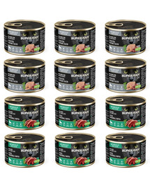 SUPER RAFI Cat Mix 2 smaków 12x185g mokra karma dla kotów sterylizowanych