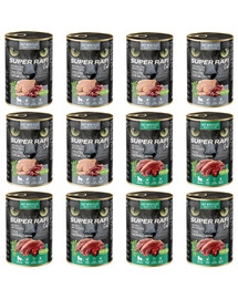 SUPER RAFI Cat Mix 2 smaków 12x400g mokra karma dla kotów sterylizowanych