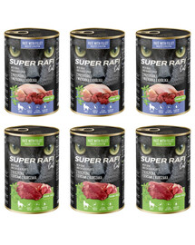 SUPER RAFI Cat Mix 2 smaków 6x400g mokra karma dla kota