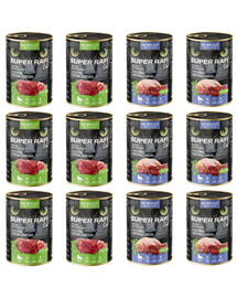 SUPER RAFI Cat Mix 2 smaków 12x400g mokra karma dla kota