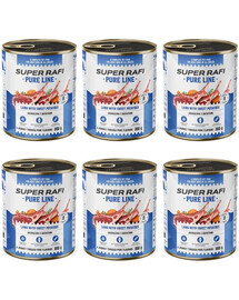 SUPER RAFI Pure Line jagnięcina z batatami 6x800g mokra karma dla psa