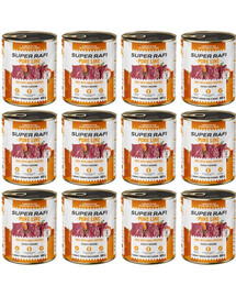 SUPER RAFI Pure Line kaczka z batatami 12x800g mokra karma dla psa