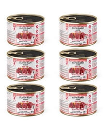 SUPER RAFI Mini Pure Line z wołowiną i batatami 6x185g mokra karma dla psów małych ras
