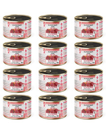 SUPER RAFI Mini Pure Line z wołowiną i batatami 12x185g mokra karma dla psów małych ras