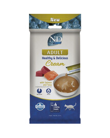 FARMINA N&D Ocean Cat Creamy Salmon and Tuna 60 g z łososiem i tuńczykiem, kremowy przysmak dla kotów
