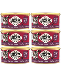 VOSKES Jelly Tuna with Squid 6x85 g 100% tuńczyk z kalmarem w galaretce, karma uzupełniająca dla kota