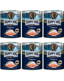 HAPPY DOG Sensible Norway Ryba 6x400 g karma mokra dla psów