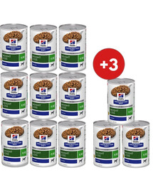 HILL'S Prescription Diet Canine r/d 9x350 g mokra karma dla psów z nadwagą + 3 puszki GRATIS!