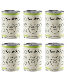 GUSSTO Cat Fresh Chicken Prawns mokra karma dla kotów kurczak z krewetkami 6x400 g