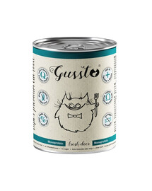 GUSSTO Fresh Deer 400 g świeży jeleń, monoproteinowa mokra karma dla kotów