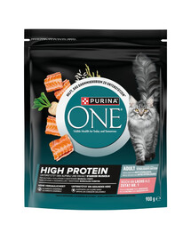 PURINA ONE High Protein Salmon 900 g bogata w łososia, sucha karma dla kotów