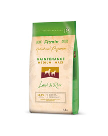 FITMIN Dog Medium Maxi lamb&rice 2,5 kg jagnięcina i ryż, sucha karma dla psów ras średnich i dużych