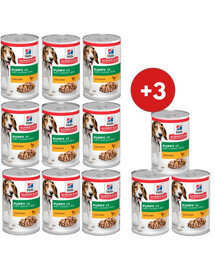 HILL'S Science Plan Canine Puppy Chicken 370 g dla szczeniąt 9+3 GRATIS