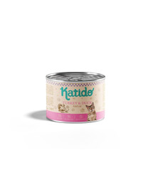 KATIDO Indyk z kaczką 6x200g mokra karma dla kota