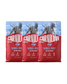 CARNILOVE Active Dog Salmon & Turkey Adult Large Breeds 3x4 kg łosoś i indyk, dla dorosłych psów dużych ras
