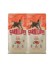CARNILOVE True Fresh Cat Beef Kittens 2x6 kg wołowina, dla kociąt wszystkich ras