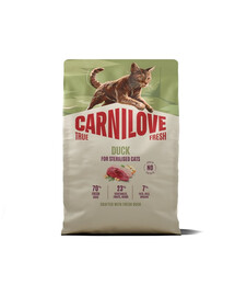 CARNILOVE True Fresh Cat Duck Sterilised 2 kg kaczka, dla kotów po sterylizacji