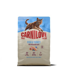 CARNILOVE True Fresh Cat Fish and Turkey Sterilised 2 kg ryba i indyk, dla kotów po sterylizacji